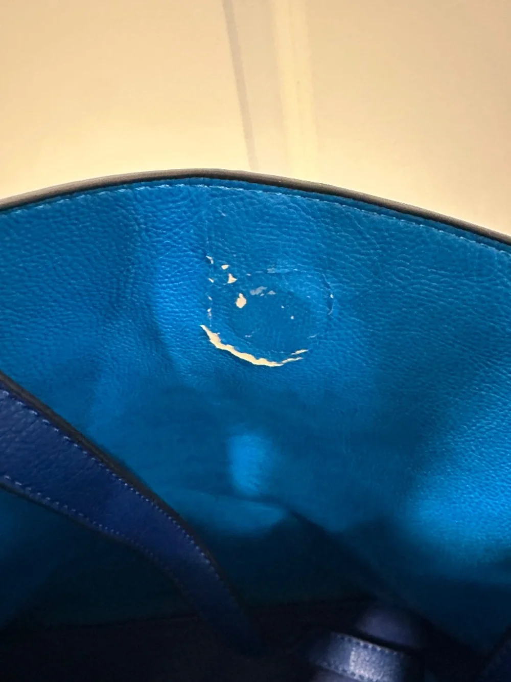 Handmade Blue Leather Purse